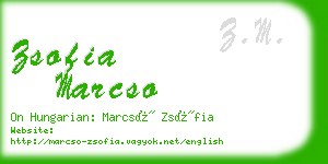 zsofia marcso business card